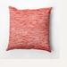 Breakwater Bay Marled Knit Print Outdoor Square Pillow Cover & Insert Polyester/Polyfill blend in Orange | 18 H x 18 W x 7 D in | Wayfair