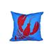 Breakwater Bay Lobster Coastal Outdoor Square Pillow Cover & Insert Polyester/Polyfill blend in Blue | 20 H x 20 W x 7 D in | Wayfair