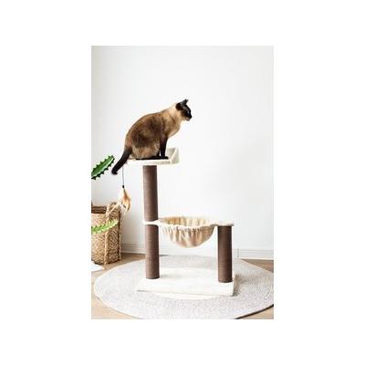 Catry Cozy Cat Tree w/Hammock & Paper Rope Scratching Posts, 28-in H