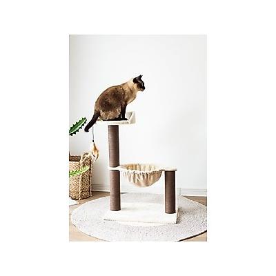 Catry Cozy Cat Tree w/Hammock & Paper Rope Scratching Posts, 28-in H