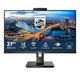 Philips 275B1H - 27 Zoll QHD Monitor, Webcam, höhenverstellbar (2560x1440, DVI, HDMI, DisplayPort, USB Hub) schwarz