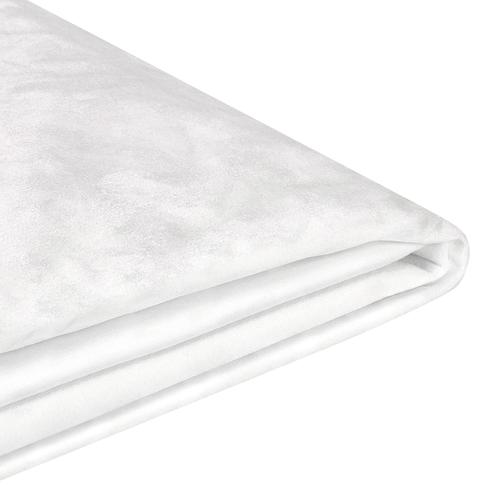 Abziehbarer Bezug Weiß für Bett FITOU 160 x 200 cm Samtstoff Elegant