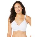 Plus Size Women's Brigitte Full Coverage Seamless Wireless Bra 5042 by Leading Lady in White (Size 48 A)