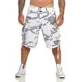 Geographical Norway PANORAMIQUE Men - Men's Casual Cotton Bermuda Shorts - Men's Sport Cargo Breathable Chino Bermudas - Short Belted Normal Fit Comfortable CAMO White XXL