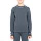 menique Kids' Long Sleeve Shirt Thermal Base Layer for Girls & Boys Merino Wool 250gsm (6-7 Years, Perfect Grey)