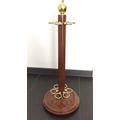 ROSETTA CIRCULAR BRASS & WOOD EFFECT CUE REST HOLDER RACK STICK STAND SNOOKER POOL TABLE