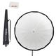 Godox UB-130D 51 in 130 cm White Parabolic Reflective Transparent Soft Umbrella Studio Light Umbrella with Black Silver Diffuser Cover (UB-130D)