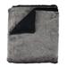 Northlight Seasonal Charcoal Contemporary Solid Plush Throw Blanket 50" x 60" Faux Fur in Gray | 50 H x 60 W in | Wayfair 32667179