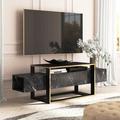 Ivy Bronx Euna TV Stand for TVs up to 70" Wood in White/Brown | Wayfair AB2739D3B5734860BF8F92B260C9ACBA