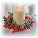 The Holiday Aisle® Iced Candle Ring 9.5" PVC & PE Blend Wreath in Red | 3 H x 9.5 W x 9.5 D in | Wayfair 82E9A0C985F6470E9C775F0CF5C7940D