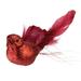 Northlight Seasonal 7" & Brown Glitte Bird w/ Feather Tail Christmas Ornament w/ Clip in Red | 2.75 H x 1.75 W x 8 D in | Wayfair 32627534