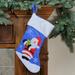 Northlight Seasonal 15" Blue & Red Santa Claus w/ Gift Christmas Stocking Polyester in Blue/White | 19 H x 0.5 W in | Wayfair 32637380