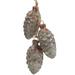 Northlight Seasonal 7" Rust & Silver Pinecone Glass Christmas Ornament Glass in Brown/Green | 7 H x 3.25 W x 1.5 D in | Wayfair NORTHLIGHT TR26280