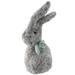 Northlight Seasonal 9" Gray Plush Rabbit w/ Green Bow Tie Easter Decoration | 9 H x 0.7 W x 6 D in | Wayfair 32726526