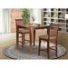 Red Barrel Studio® 3 Piece Counter Height Solid Wood Dining Set Wood in Brown | Wayfair 0134AE19A3F241F19315E21BE3D8A4B7