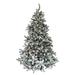 Northlight Seasonal 6.5' Pre-Lit Medium Flocked Natural Emerald Artificial Christmas Tree - Clear Lights in Green/White | 78 H x 44 W in | Wayfair