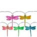 Northlight Seasonal 10-Count Dragonfly Summer Garden Outdoor Patio Lights 7.25ft White Wire in Blue/Green/Pink | 7.25 H x 1.25 W x 9.75 D in | Wayfair