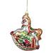 Northlight Seasonal 5" White & Red Rocking Horse w/ Gifts Glass Christmas Ornament Glass/Metal in Gray/Red/Yellow | 5.25 H x 4.75 W x 2 D in | Wayfair