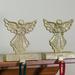 Northlight Seasonal Set of 2 Gold Angel Glittered Christmas Stocking Holders 5.5" in Yellow | 6.5 H x 4.5 W in | Wayfair 32915473