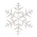 Northlight Seasonal Lighted Snowflake Christmas Window Silhouette Decoration Plastic in White | 13.5 H x 11 W x 0.75 D in | Wayfair