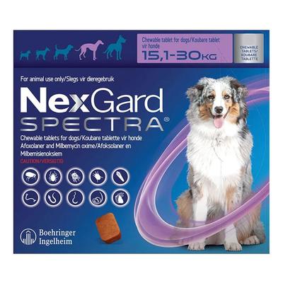 Nexgard Spectra Large Dogs 33-66 Lbs Purple 3 Pack