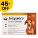 45% Off Simparica For Dogs 11.1-22 Lbs (Brown) 6 Doses