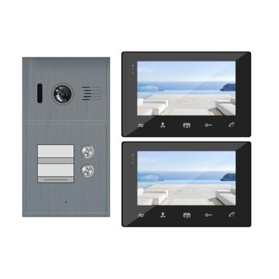 Klingelanlage Türstation BX2 titangrey und 2x Monitor BX7 - 2 Draht Technik 170 Grad Winkelkamera Image