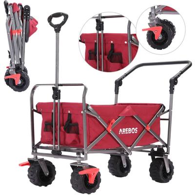 Bollerwagen Handwagen Transportkarre Klappbar mit Teleskopstange - Arebos Image