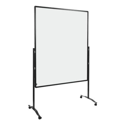 Moderations- und Trennwand »PREMIUM PLUS mobil« Emaille 100x150 cm grau, Legamaster, 196 cm