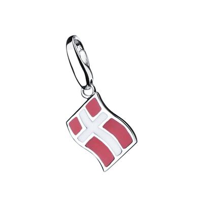 Giorgio Martello Milano - Charm Flagge Dänemark, Silber 925 Charms & Kettenanhänger 1 ct Grün Damen