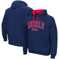 Men's Colosseum Navy Ole Miss Rebels Big & Tall Arch Logo 2.0 Pullover Hoodie