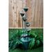 Hi-Line Gift Ltd. Metal Lily Flower Pouring into Bucket Fountain w/ Light | 35.04 H x 10.24 W x 10.24 D in | Wayfair 79542-C