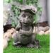 Trinx Whimsical Raindrops Keep Falling on My Head Baby Dragon Statue Resin/Plastic in Gray | 11 H x 8 W x 6.5 D in | Wayfair