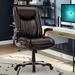 Latitude Run® David-James Big & Tall 400LBS Ergonomic Executive Chair Upholstered/Metal in Gray/Brown | 47.24 H x 28.54 W x 32.08 D in | Wayfair