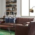 Birch Lane™ Tannum 72" Leather Recessed Arm Sofa Genuine Leather in Brown | 35 H x 72 W x 40 D in | Wayfair 89CB85F407264FC08400D0D8F2A257C3