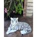 Dakota Fields Arsam Ghost Tiger Lawn Figurine Resin in Black/White | 8.5 H x 15.5 W x 9.5 D in | Wayfair E3C28FF5134D45DC9D02B57CB87E0E0E