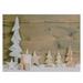 Northlight Seasonal LED Lighted Flickering Candles & Winter en Trees Canvas Wall Art 12" x 15.75" Canvas in Brown/Green | Wayfair 32621273