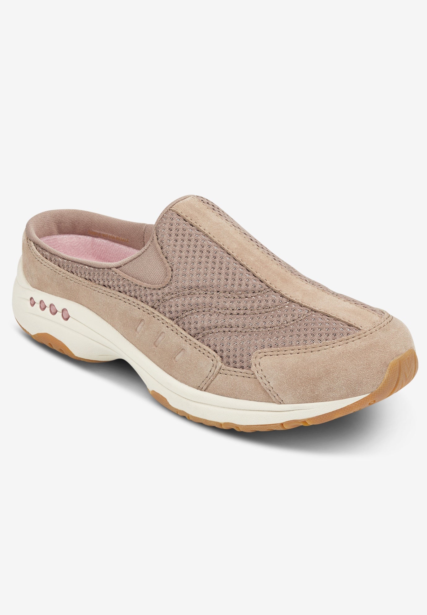 Wide Width Women's The Traveltime Slip On Mule by Easy Spirit in Medium Natural (Size 8 1/2 W)