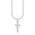 Thomas Sabo Damen Kette Kreuz Pavé 925 Sterling Silber KE2043-051-14-L45v