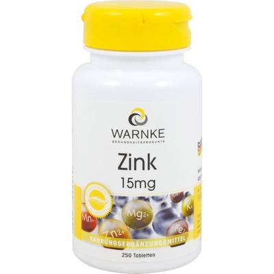 Warnke Vitalstoffe - ZINK 15 mg Tabletten Mineralstoffe