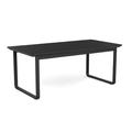 Lesro Gansett Waiting Reception Coffee Table Metal Frame 20x40" High Pressure Laminate Top Wood/Metal in Gray/Black | 16 H x 40 W x 20 D in | Wayfair