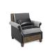 Armchair - Westland and Birch El Toro Ranch 41" Wide Top Grain Leather Armchair Leather/Genuine Leather in Black/Brown | Wayfair ElToro-C