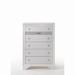 Mutsumi Home Studio Mara 6 Drawer Dresser Wood in White | 51 H x 34 W x 17 D in | Wayfair KA25WE776C