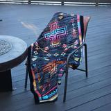 Foundry Select Beach Towel Cotton Blend in Black/Blue | 34 H in | Wayfair 311FB51835A74AF285A0DC6B467EF8EA