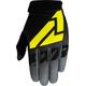 FXR Clutch Strap MX Gear Motocross Handschuhe, schwarz-grau-gelb, Größe M