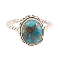 Adorable Azure,'Sterling Silver and Composite Turquoise Ring'