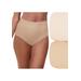 Plus Size Women's Comfort Revolution Firm Control Brief 2-Pack by Bali in Light Beige Nude (Size M)