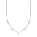 Thomas Sabo Damen Halskette weiße Steine silber 925 Sterlingsilber, 40-45 cm Länge