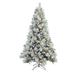 The Holiday Aisle® Glitter 7' Pine Artificial Christmas Trees w/ 250 Clear & White Lights in Green/White | 84 H x 48 W in | Wayfair