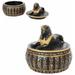 World Menagerie Tampo Egyptian Theme Guardian Sphinx Trinket Box in Black/Brown | 3.5 H x 4 W x 4 D in | Wayfair 12842267D077497CBC186CA371B31B4A